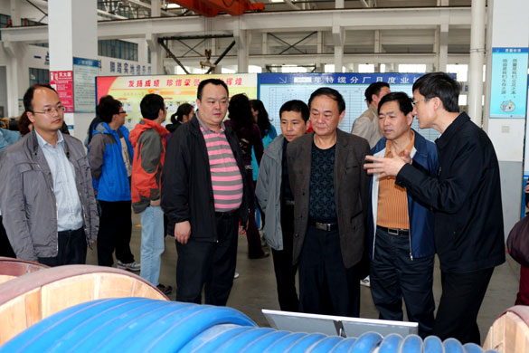 4月25日，，，，，常州市发改委向导一行30余人来凯发k8电缆旅行